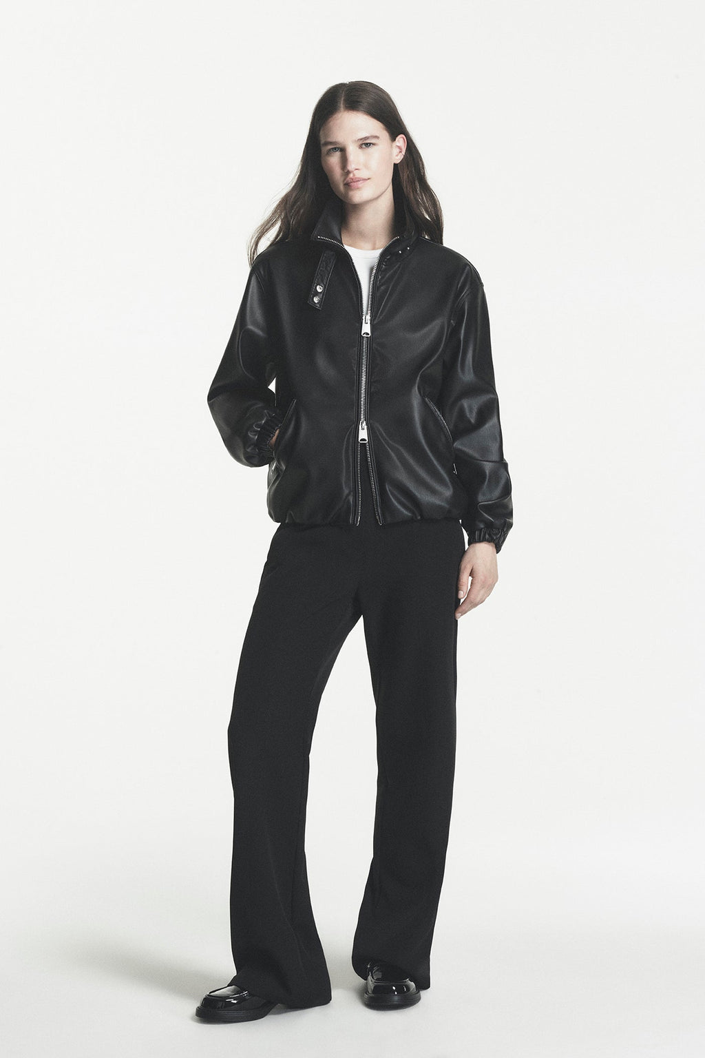 VEGAN LEATHER BOMBER