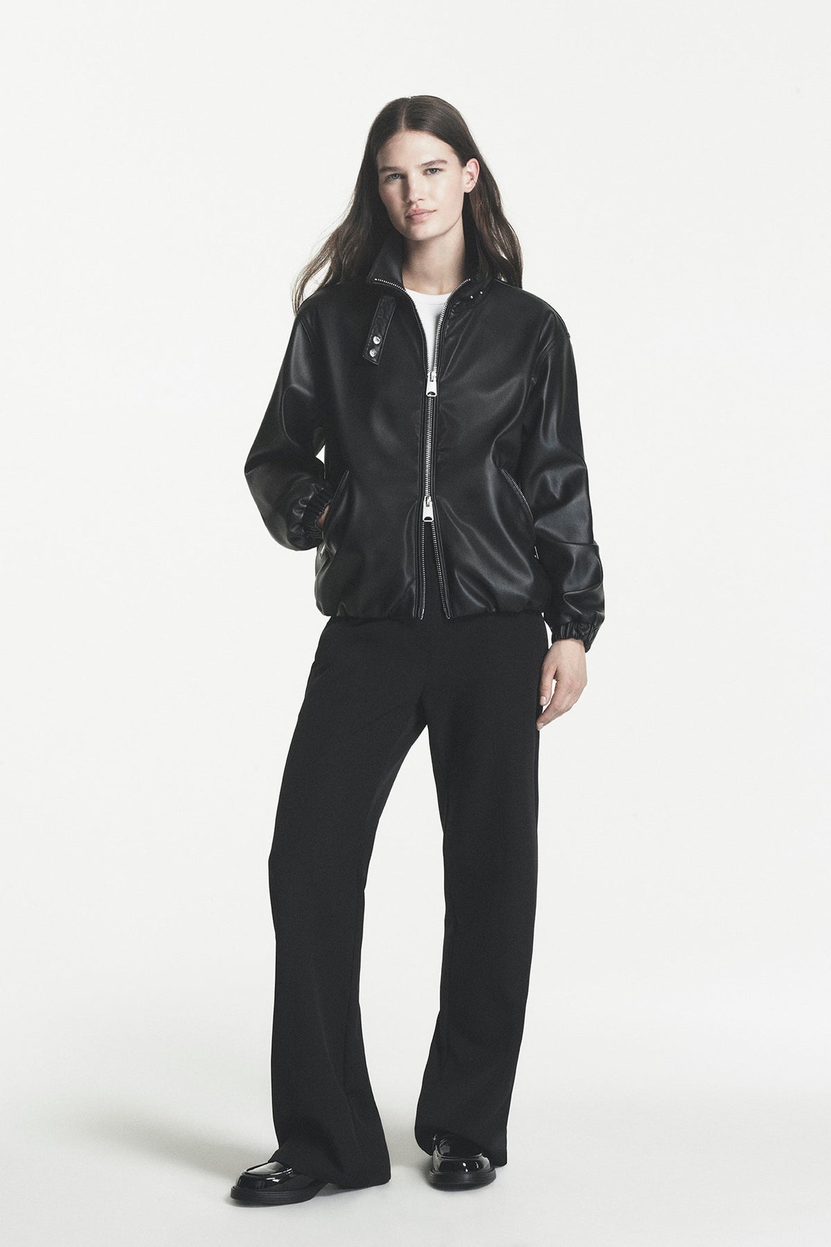 VEGAN LEATHER BOMBER