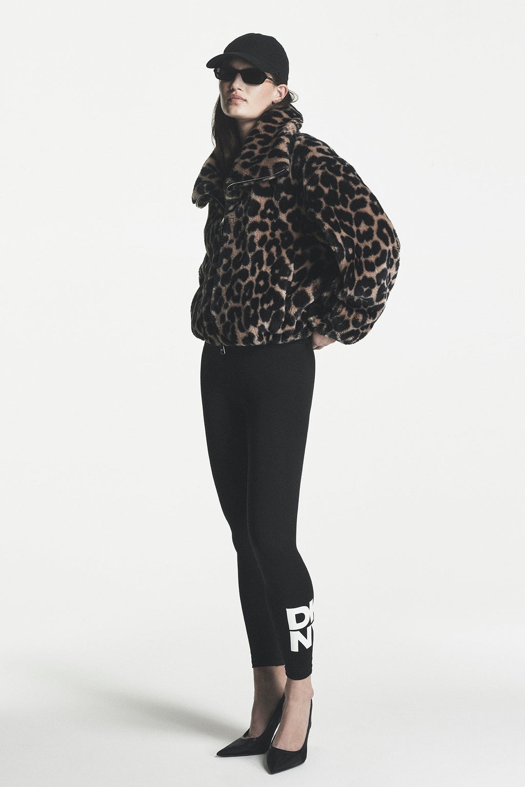 FAUX FUR BUBBLE HEM JACKET