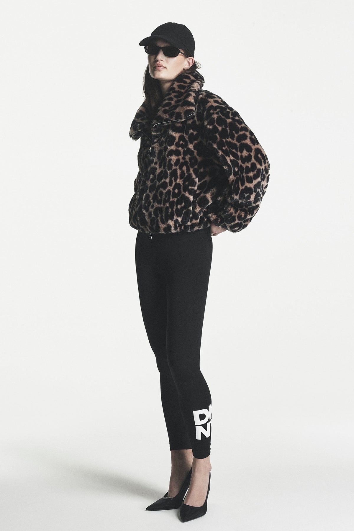 FAUX FUR BUBBLE HEM JACKET