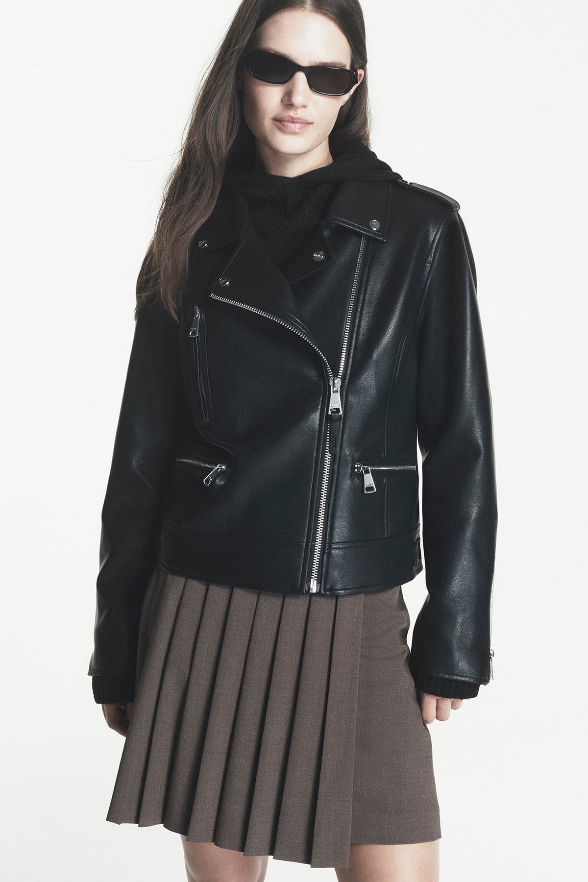 VEGAN LEATHER MOTO JACKET