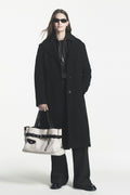 SINGLE BREASTED BOUCLÉ WOOL-BLEND COAT