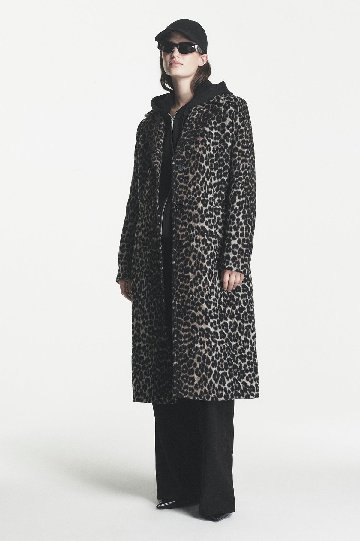 SINGLE BREASTED BOUCLÉ WOOL-BLEND COAT