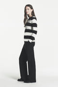 STRIPE CREW NECK SWEATER