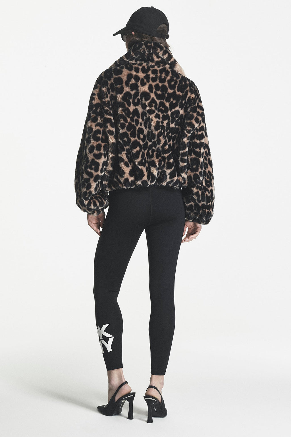 FAUX FUR BUBBLE HEM JACKET