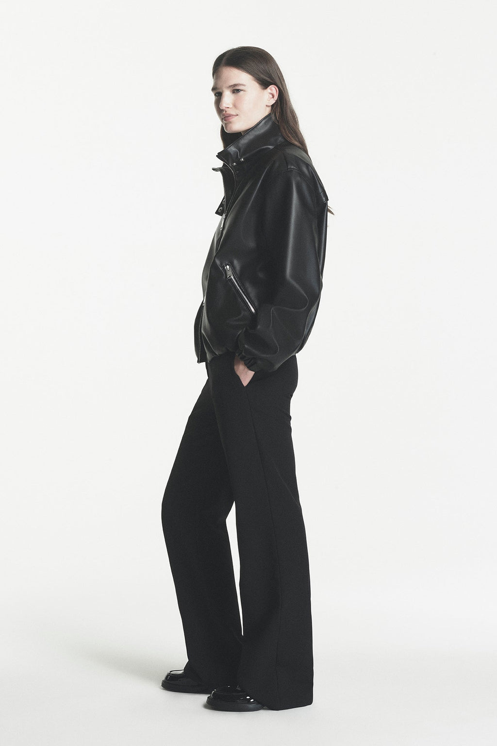 VEGAN LEATHER BOMBER