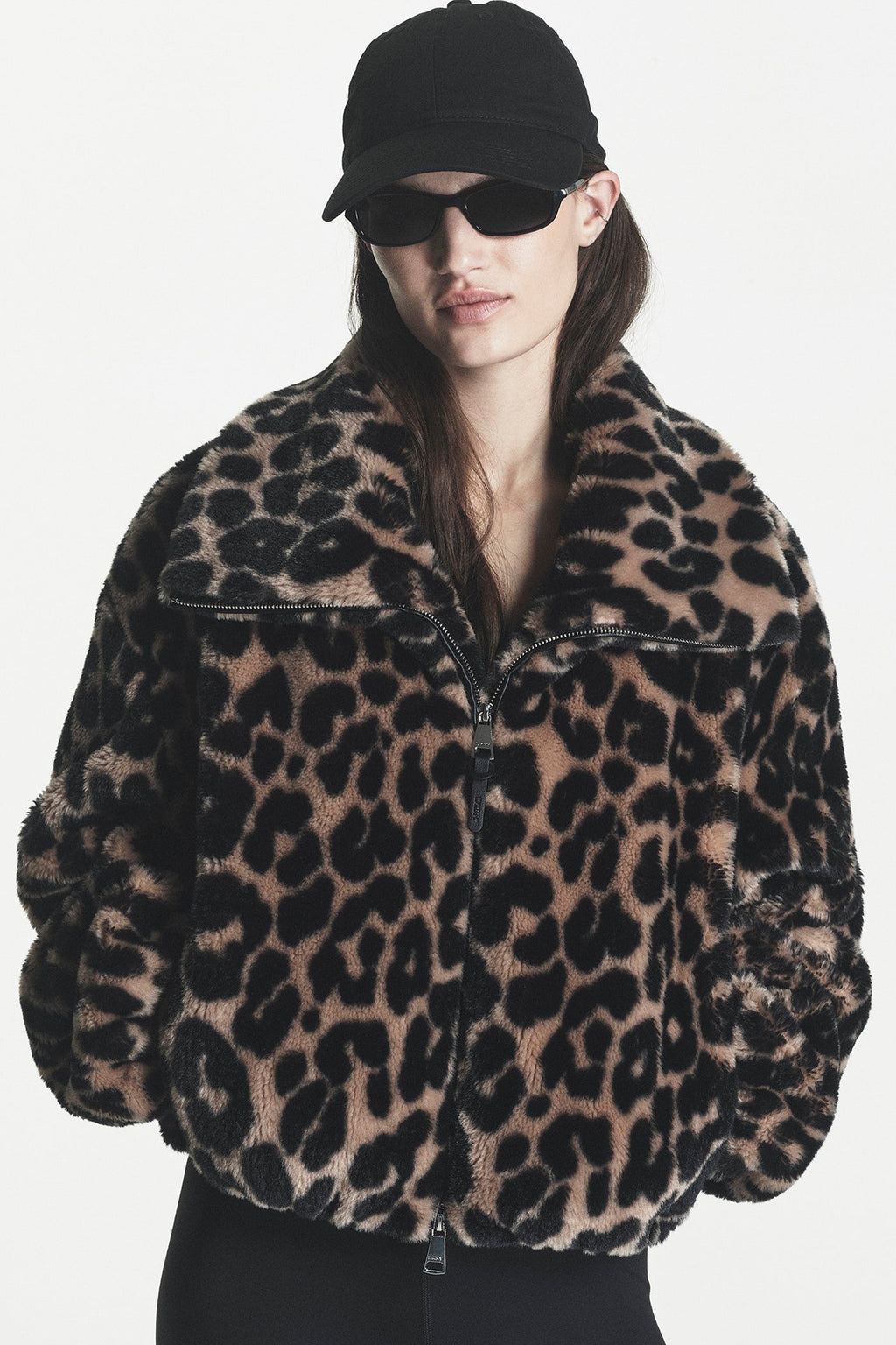 FAUX FUR BUBBLE HEM JACKET