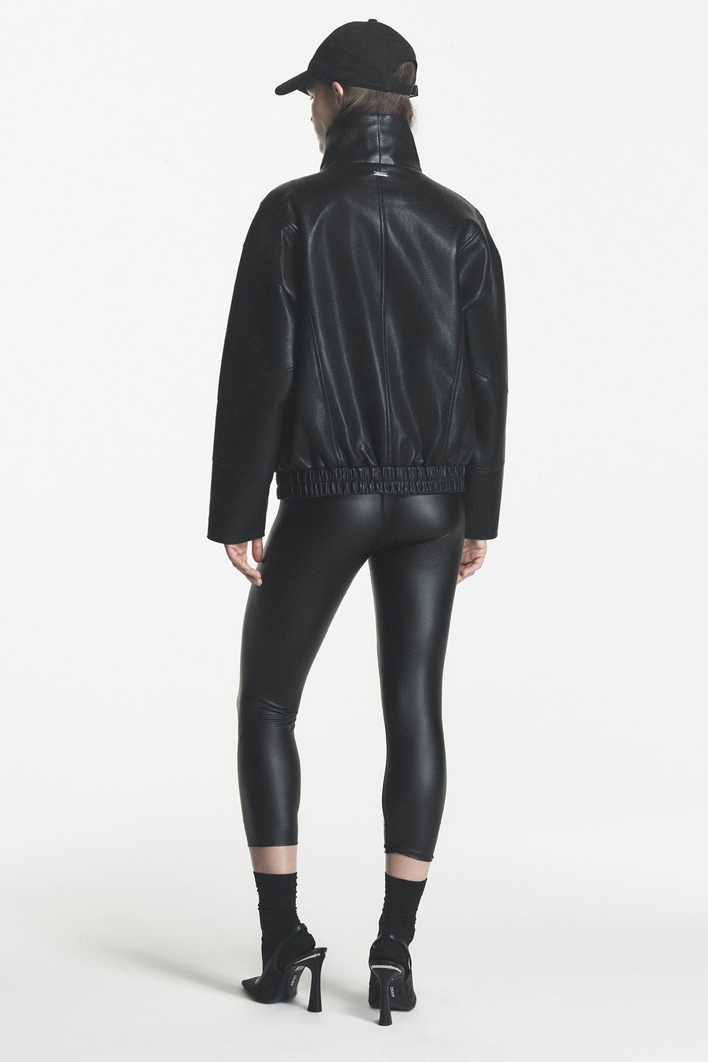 ASYMMETRIC VEGAN LEATHER JACKET