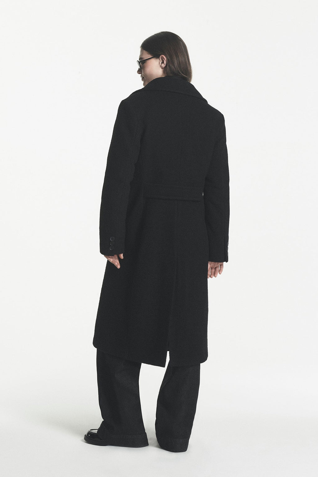SINGLE BREASTED BOUCLÉ WOOL-BLEND COAT