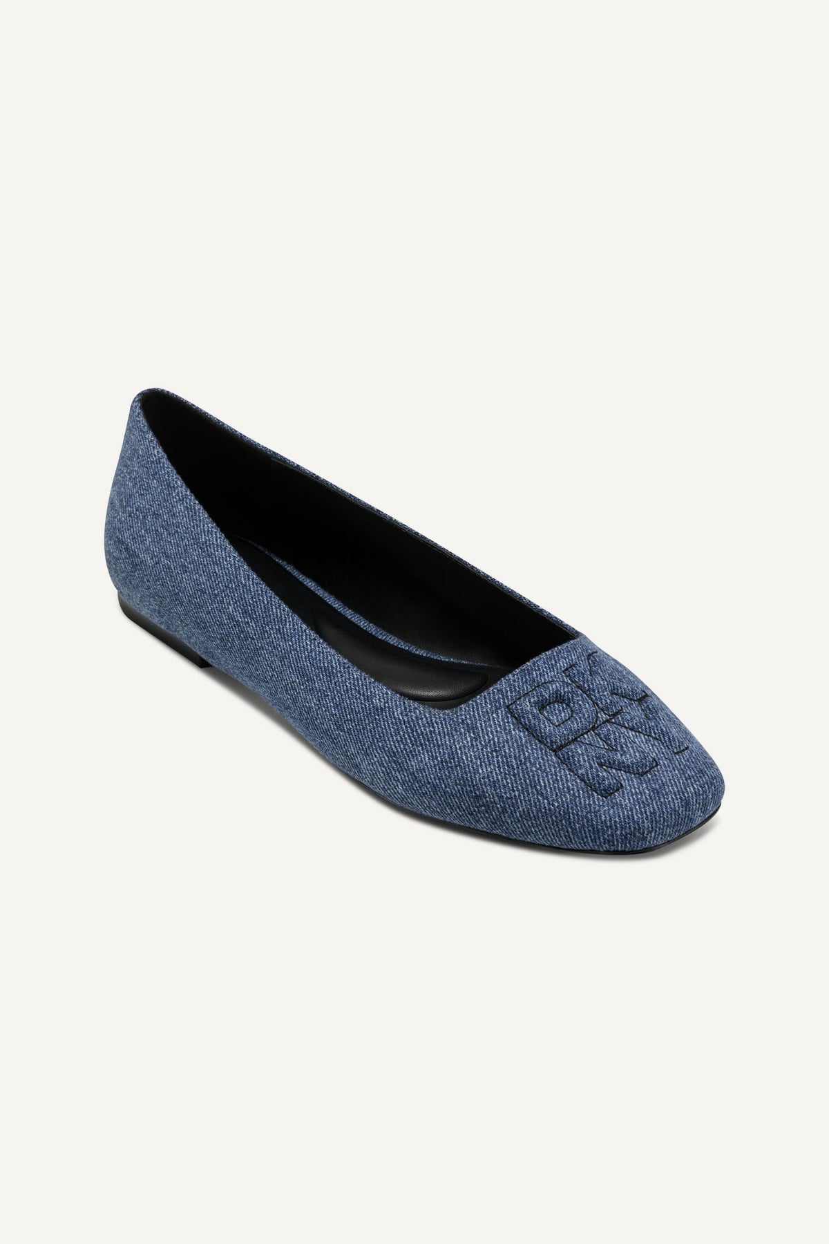 DARIANNE DENIM LOGO BALLET FLAT