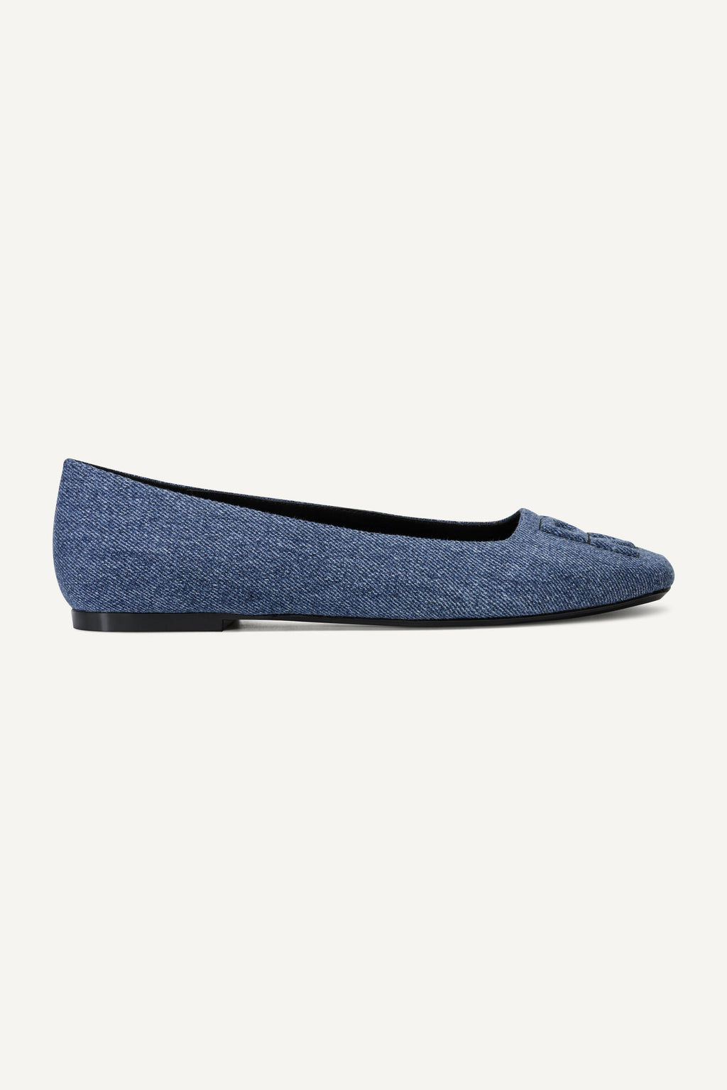DARIANNE DENIM LOGO BALLET FLAT