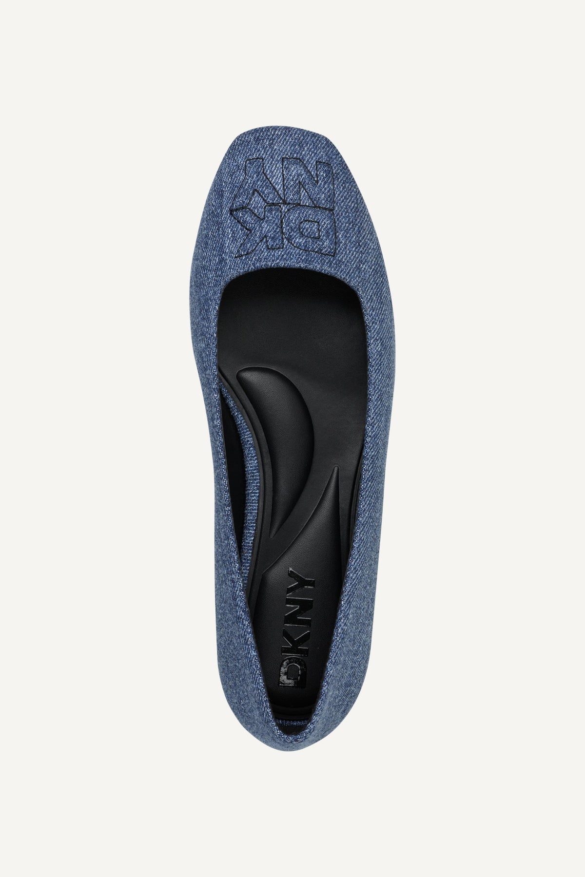 DARIANNE DENIM LOGO BALLET FLAT