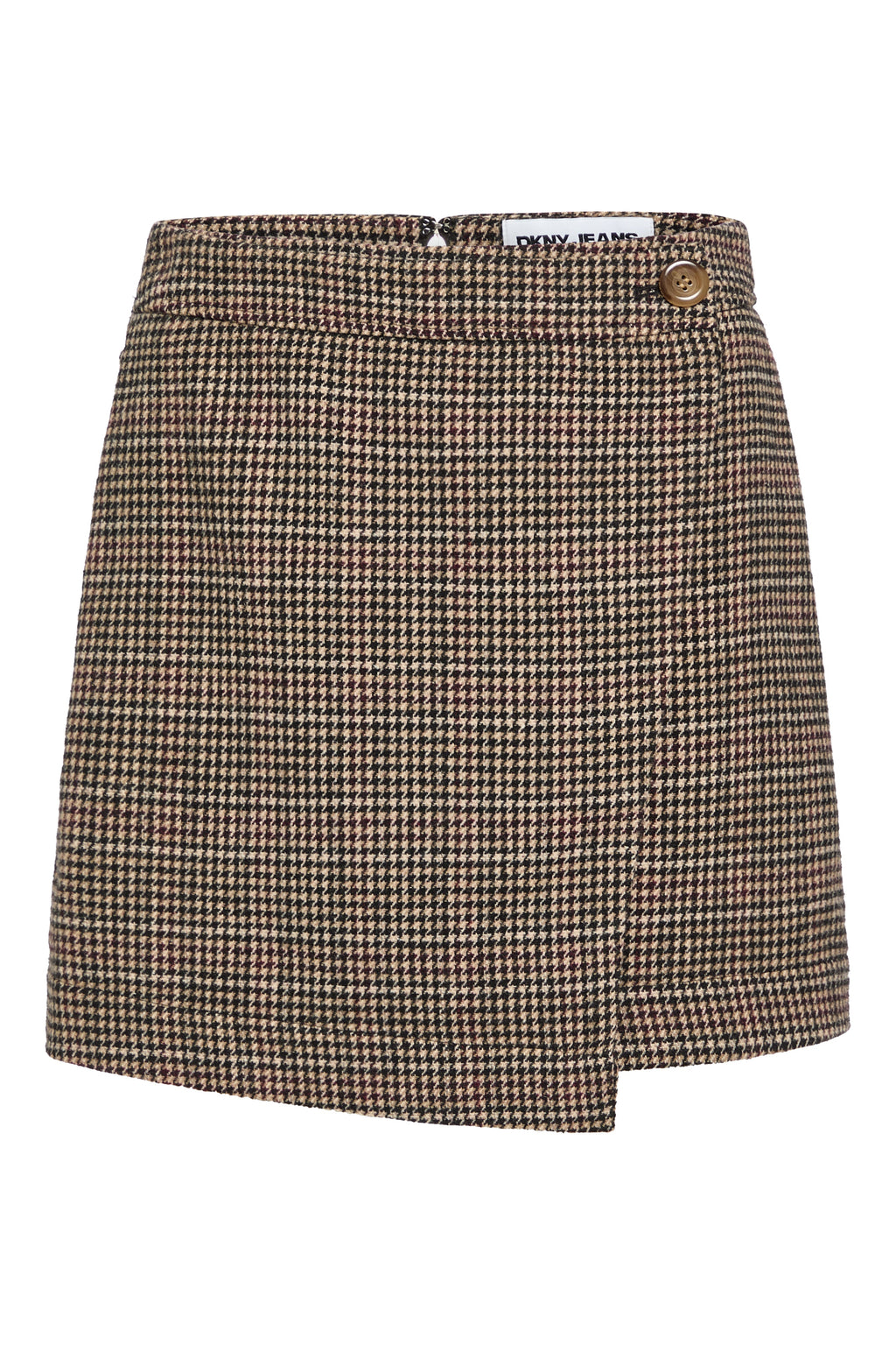 HOUNDSTOOTH MINI WRAP SKIRT