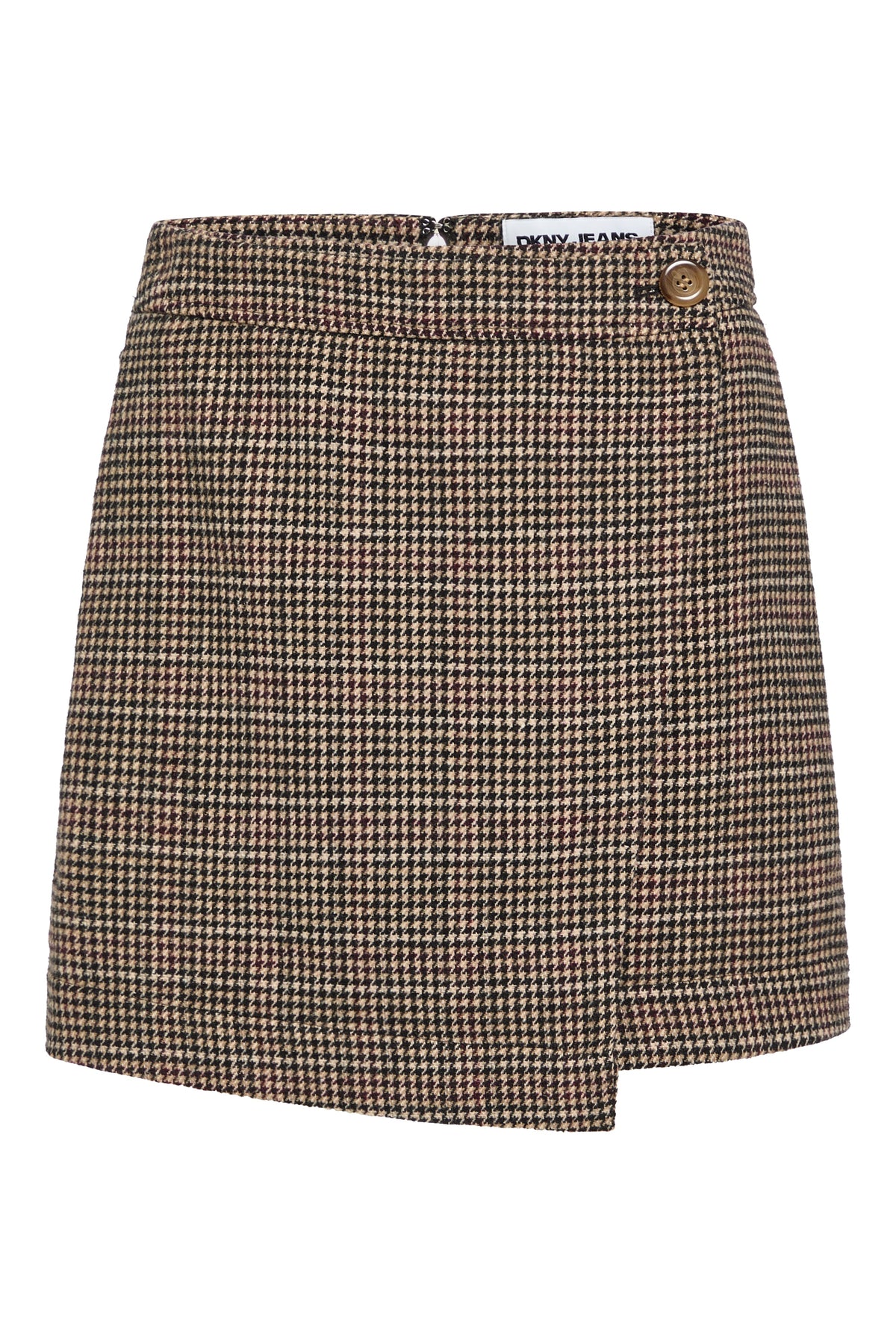 HOUNDSTOOTH MINI WRAP SKIRT