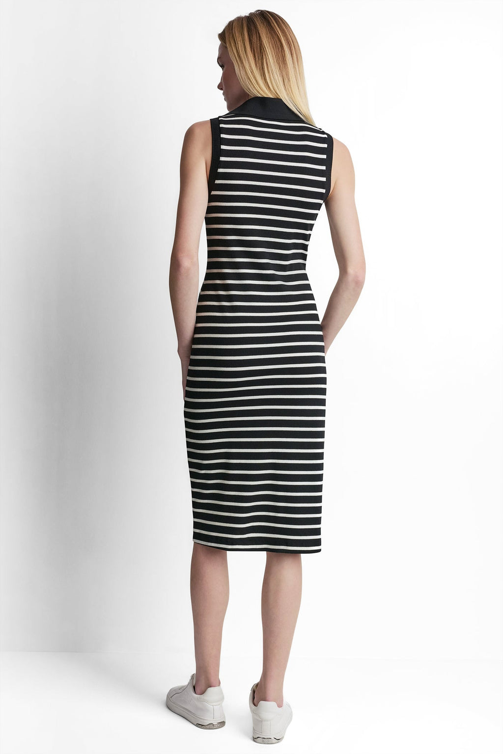 SLEEVELESS MIDI SHIFT DRESS