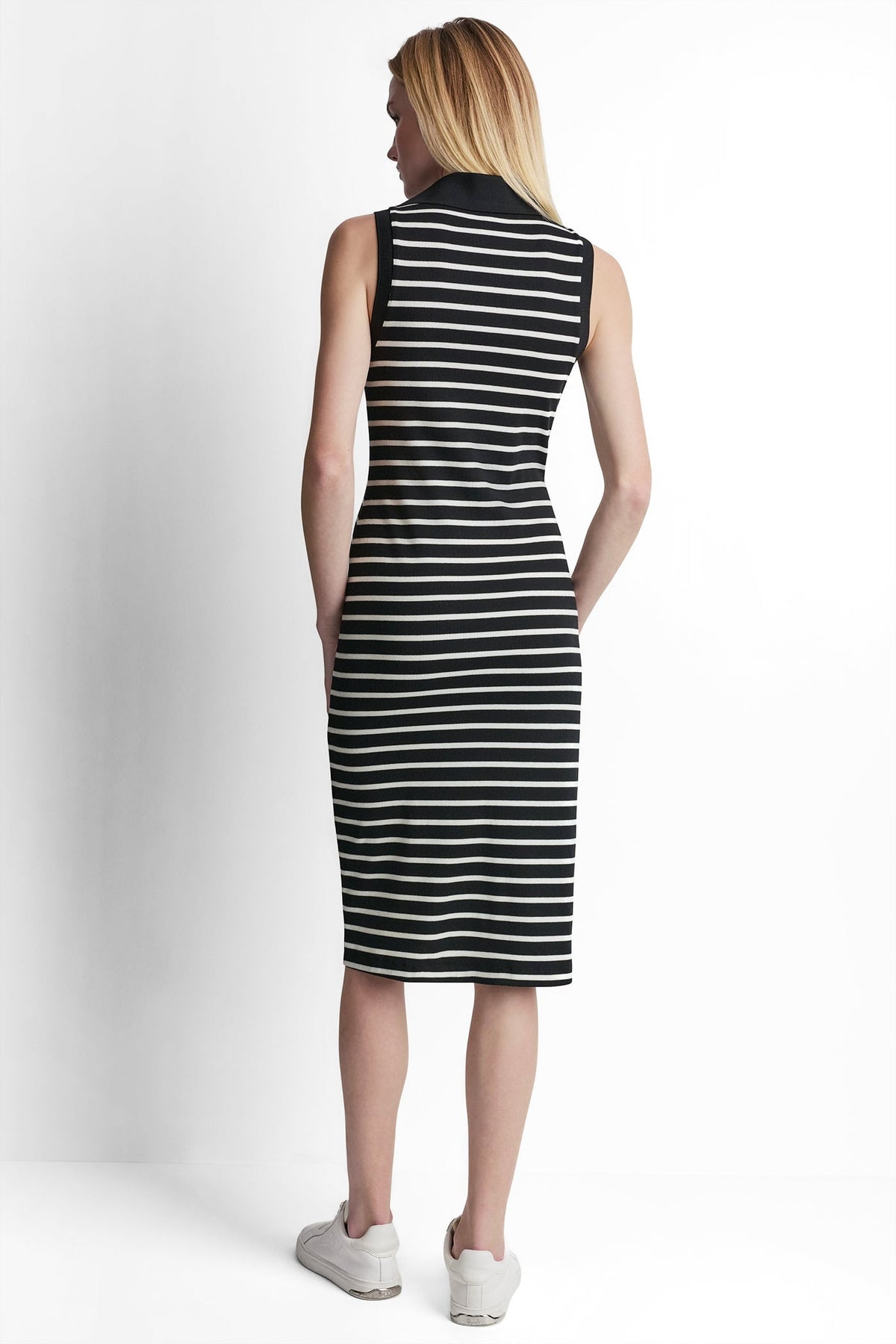 SLEEVELESS MIDI SHIFT DRESS