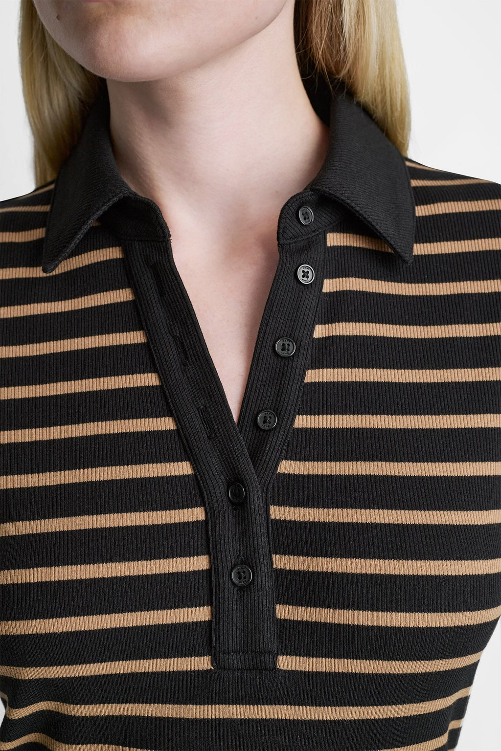 SHORT SLEEVE STRIPE MINI POLO DRESS