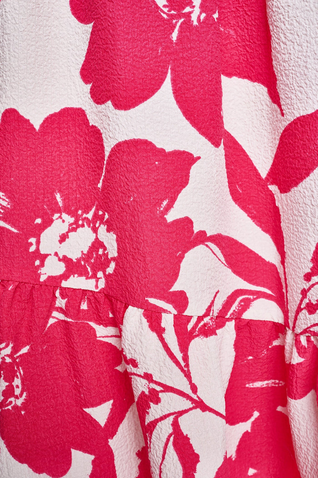 JEWEL NECK PRINTED MIDI DRESS