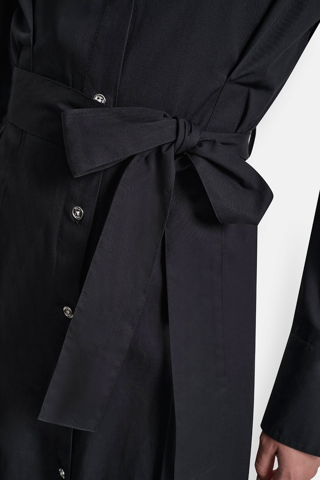 BUTTON DOWN MIDI SHIRT DRESS