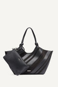 PAULA MEDIUM STRIPED COMMUTER TOTE