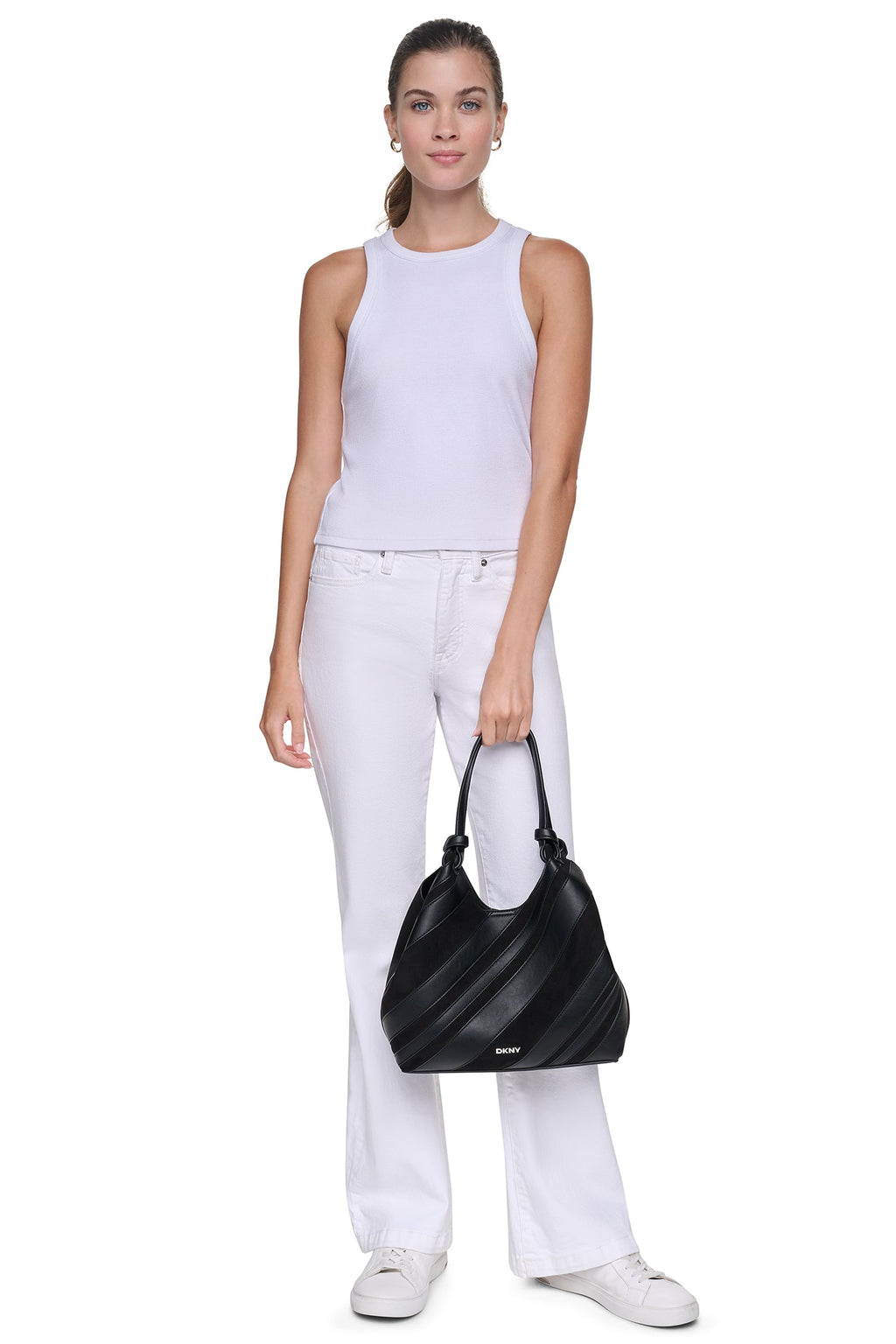 PAULA MEDIUM STRIPED COMMUTER TOTE