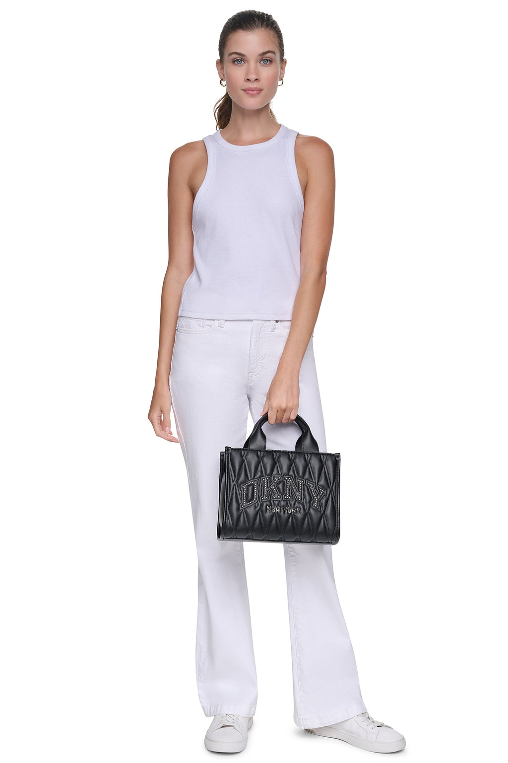 HADLEE SMALL QUILTED LOGO TOTE
