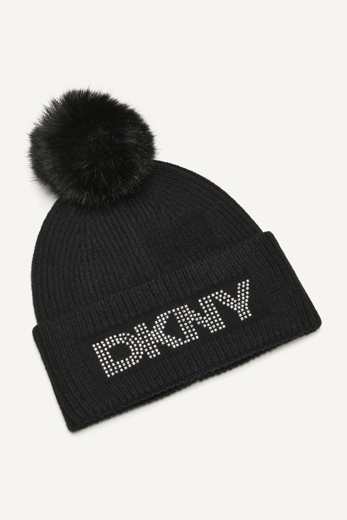 DISCO DKNY FAUX FUR POM HAT