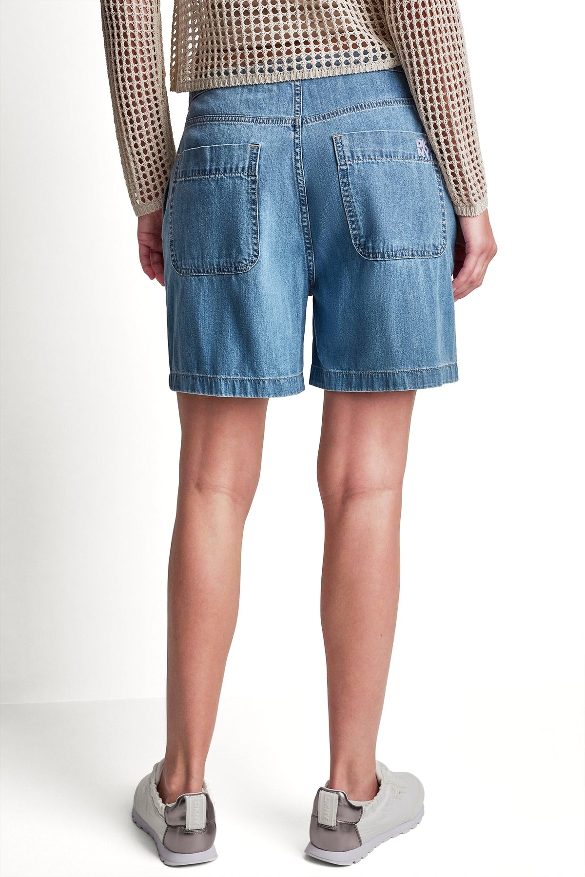 MID-RISE RELAXED DENIM SHORT WITH DRAWCORD
