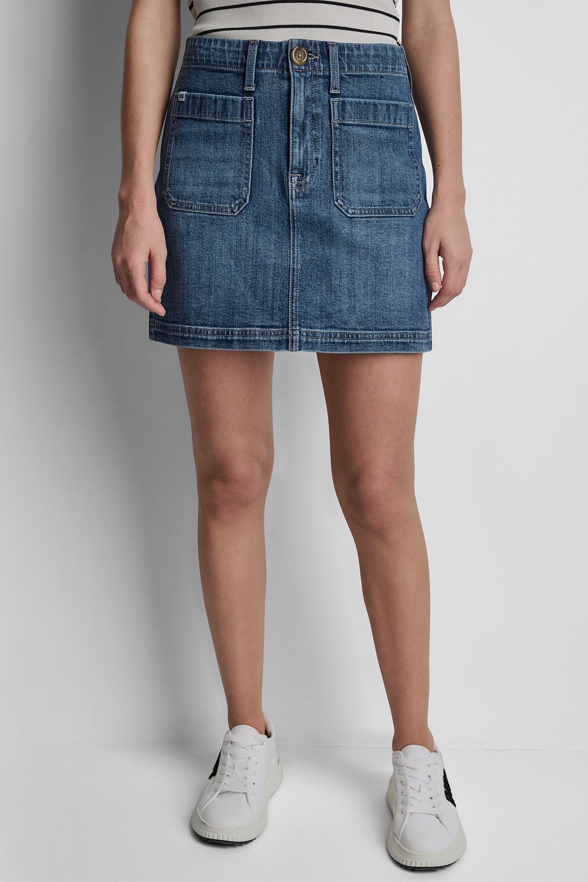 HIGH-RISE PATCH POCKET MINI SKIRT