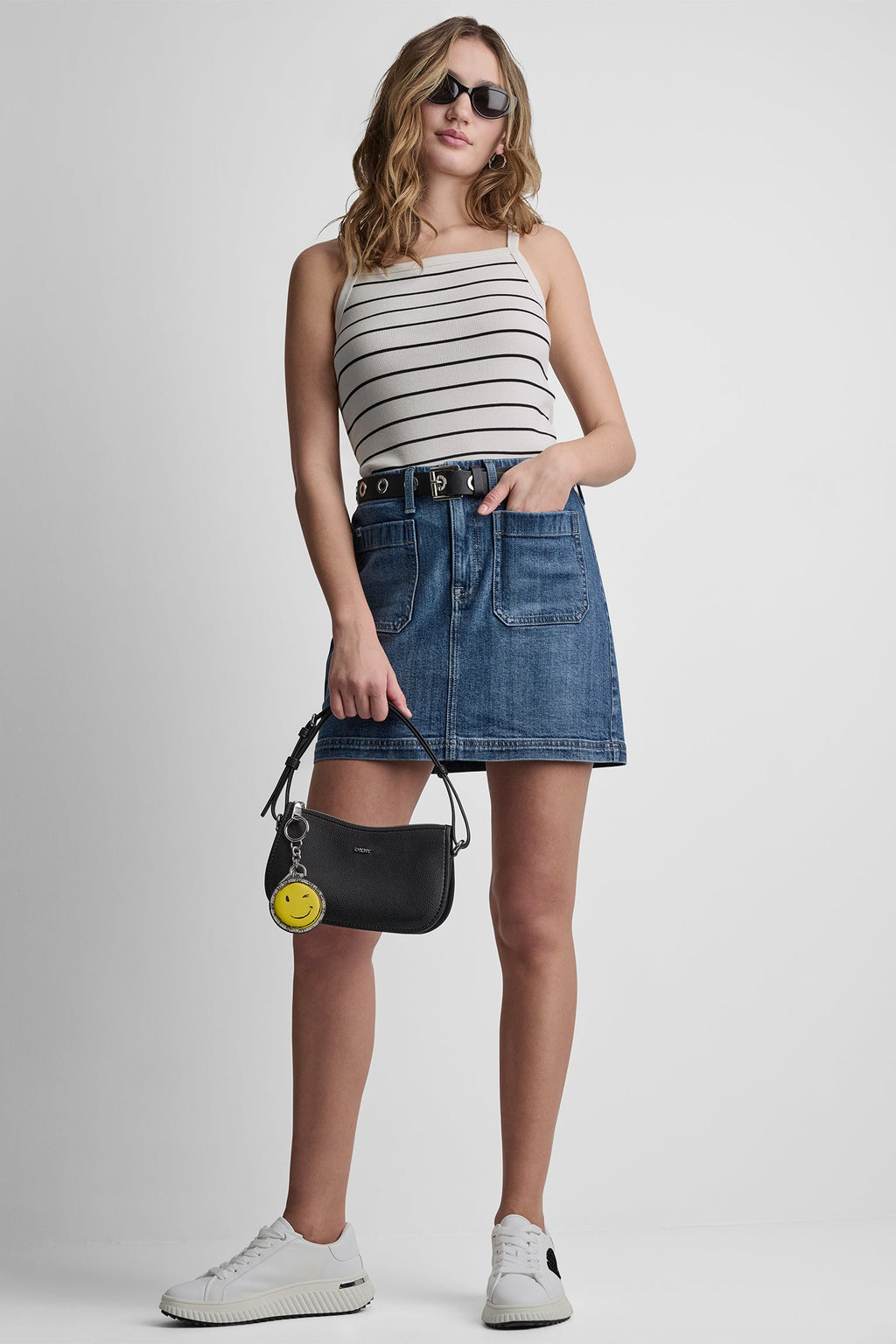 HIGH-RISE PATCH POCKET MINI SKIRT