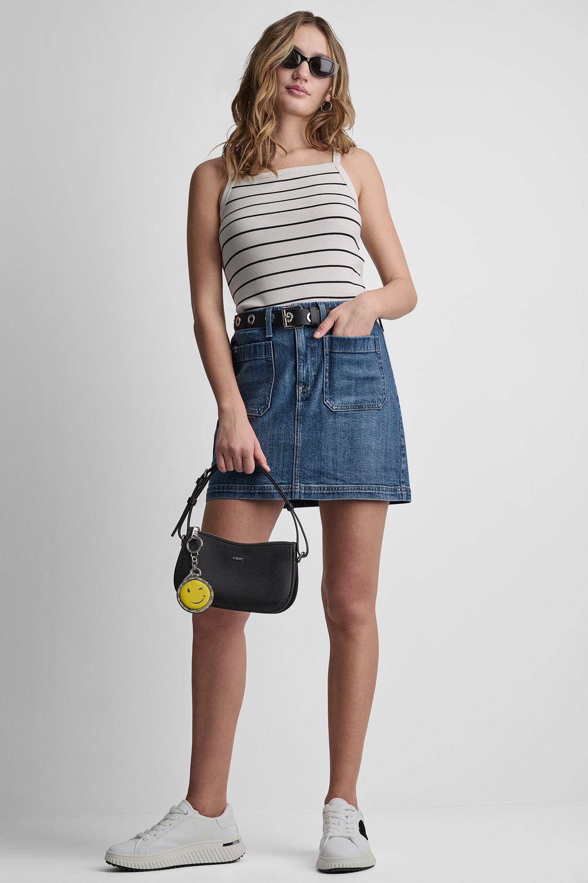 HIGH-RISE PATCH POCKET MINI SKIRT