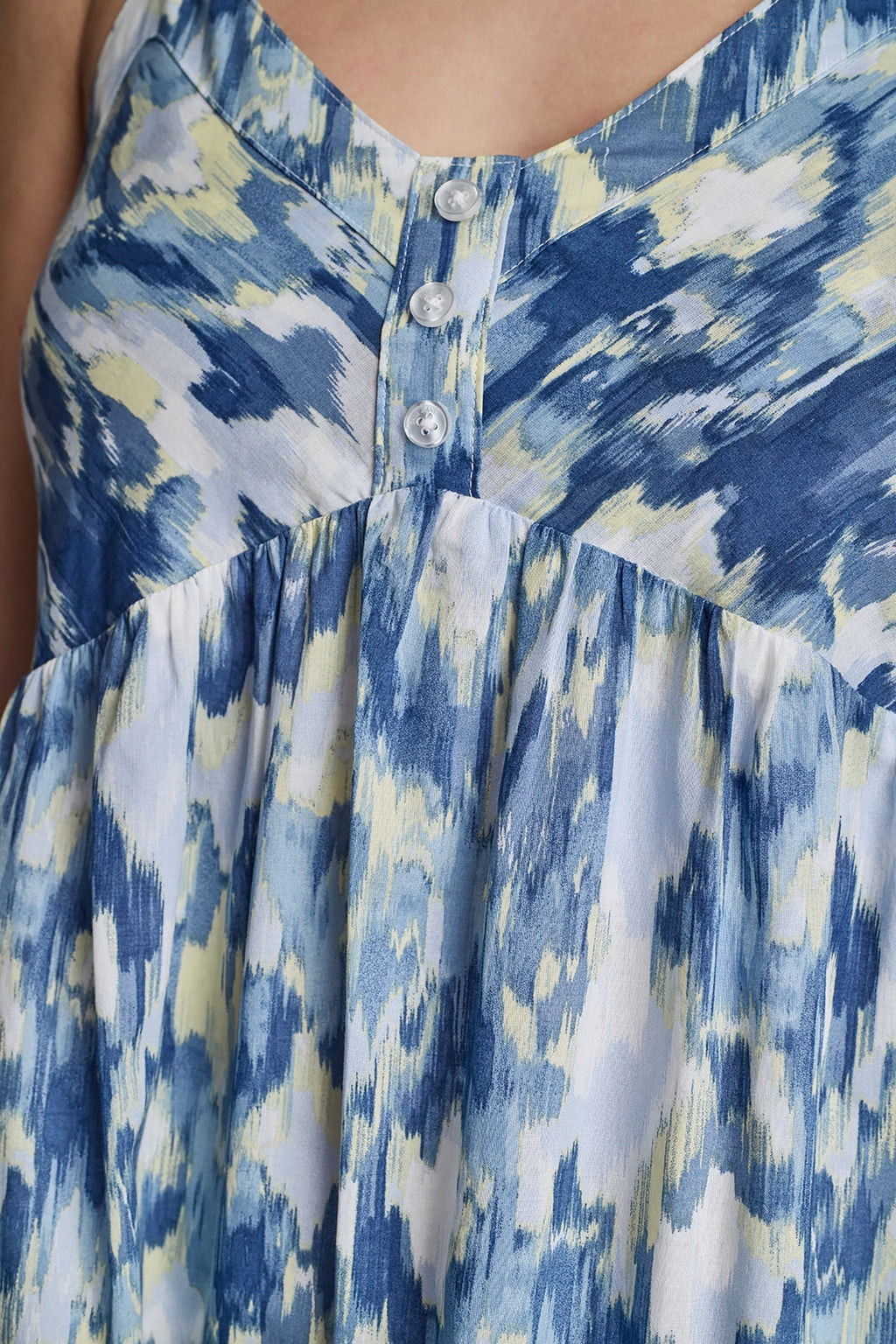 PRINTED TIERED MIDI TANK DRESS