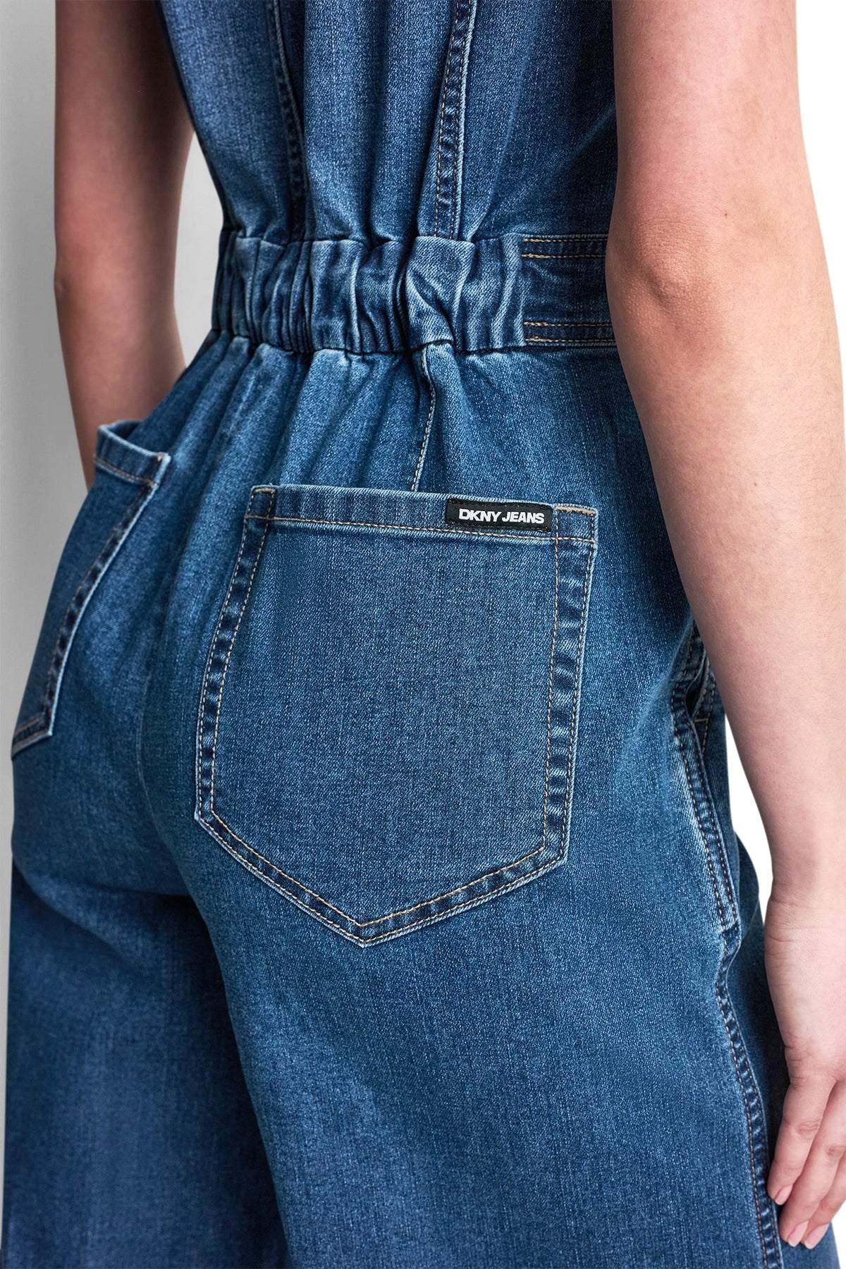 DENIM WIDE-LEG JUMPSUIT