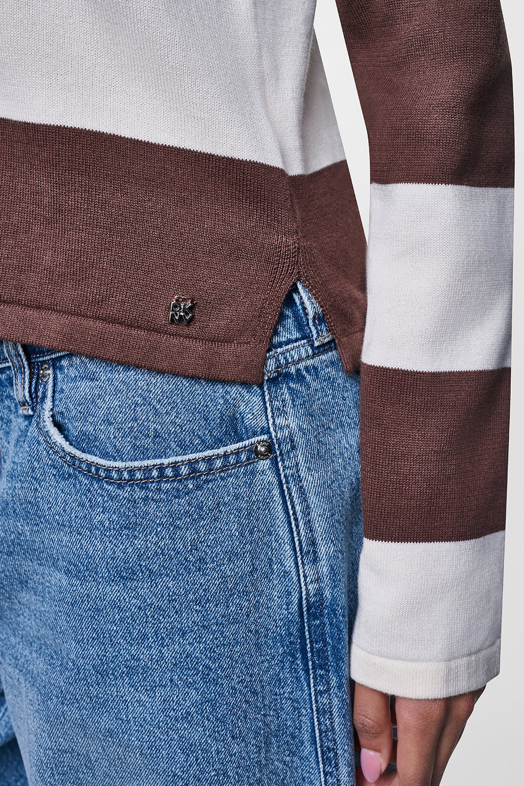 LONG SLEEVE STRIPE POLO