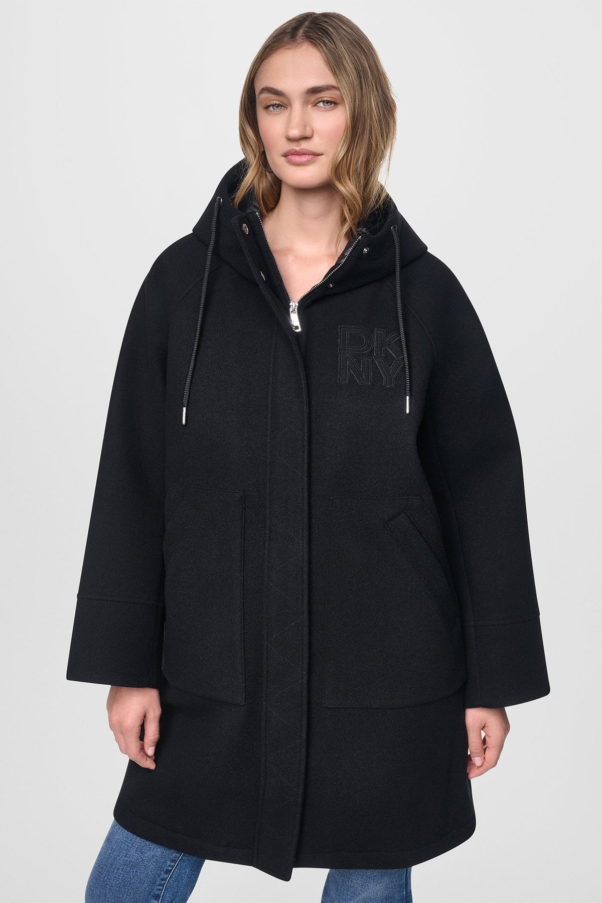 MIX MEDIA HOODED JACKET