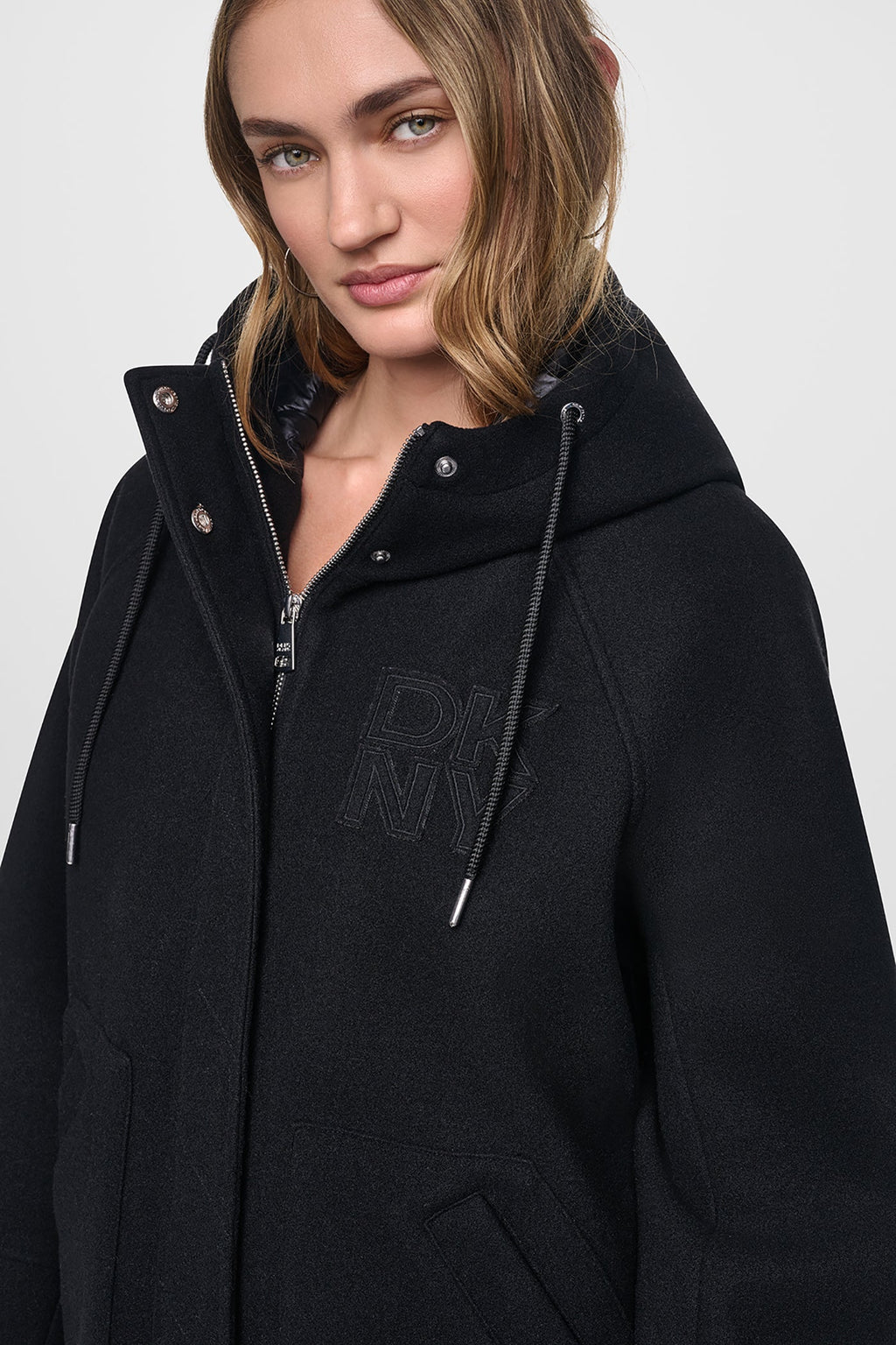 MIX MEDIA HOODED JACKET