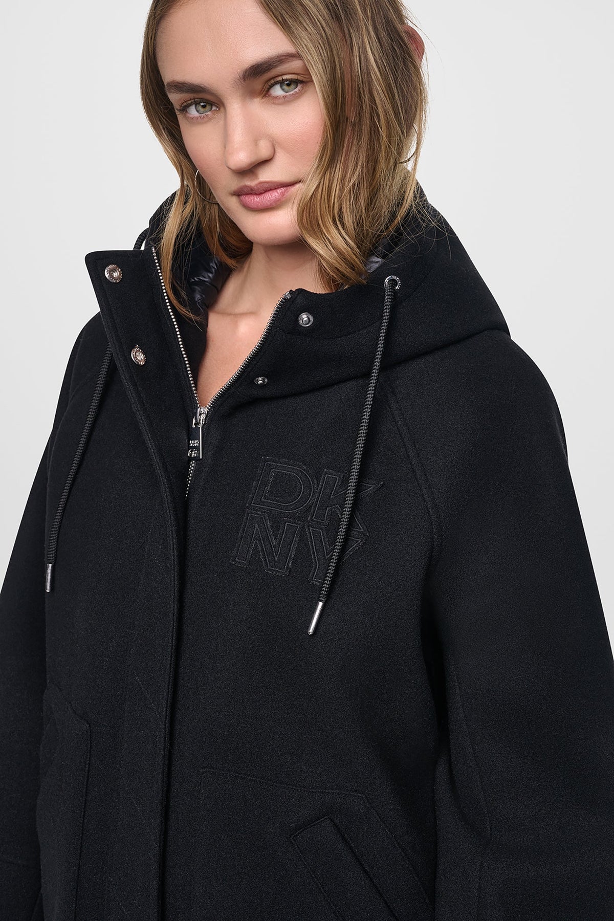MIX MEDIA HOODED JACKET