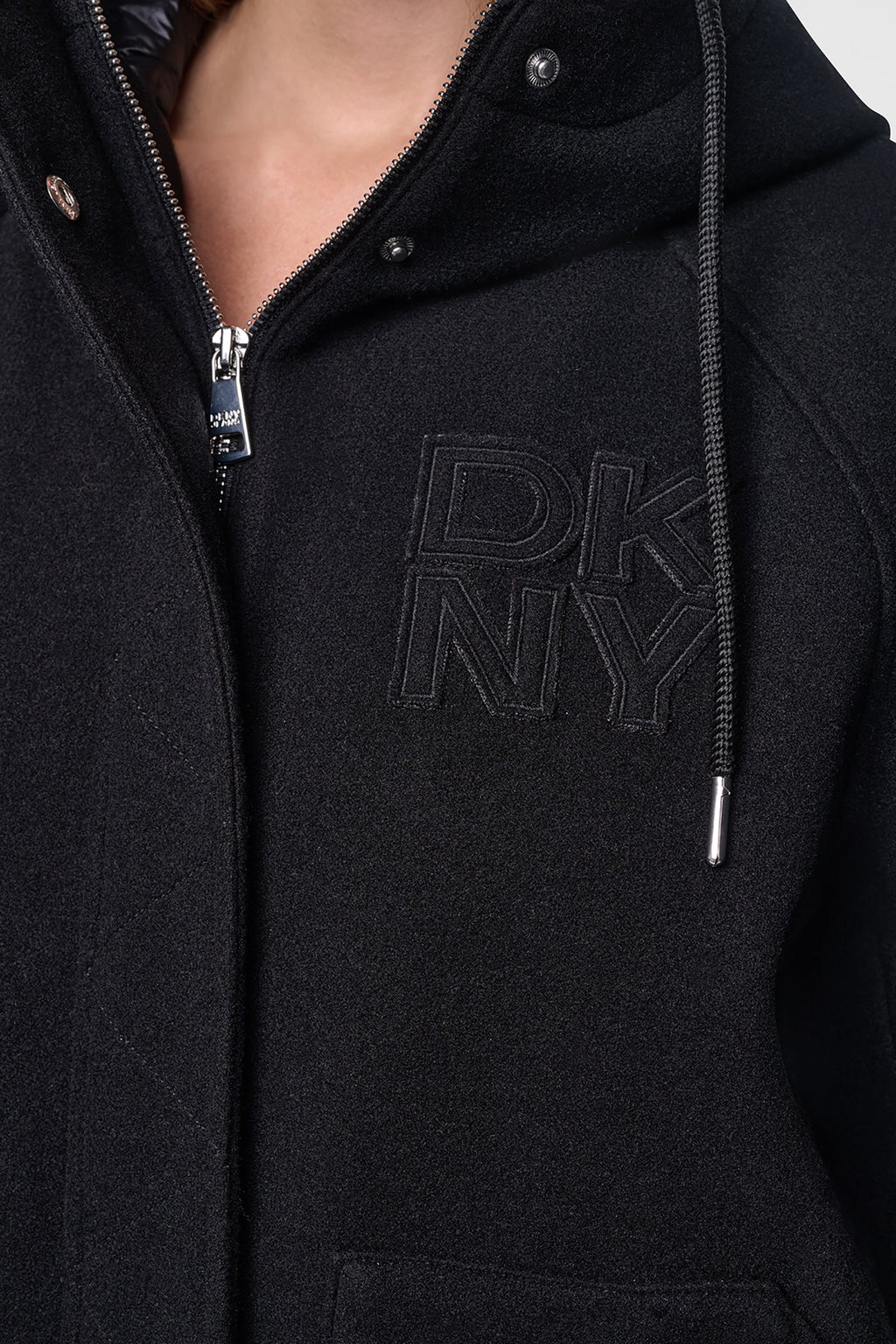 MIX MEDIA HOODED JACKET