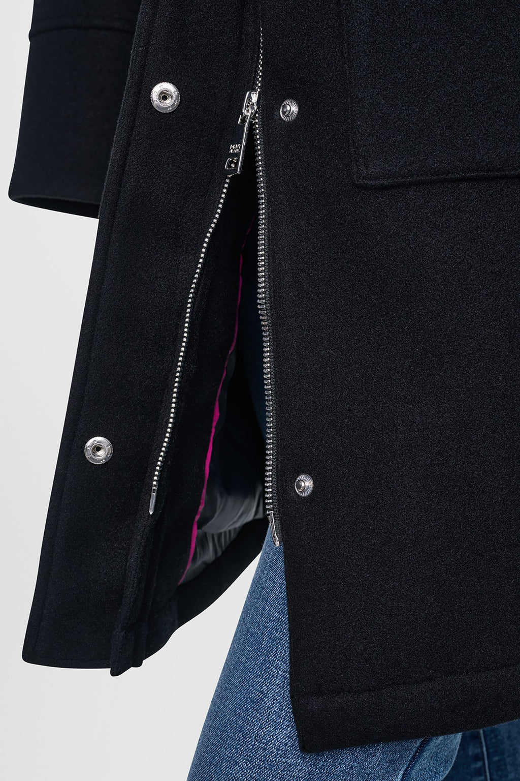 MIX MEDIA HOODED JACKET