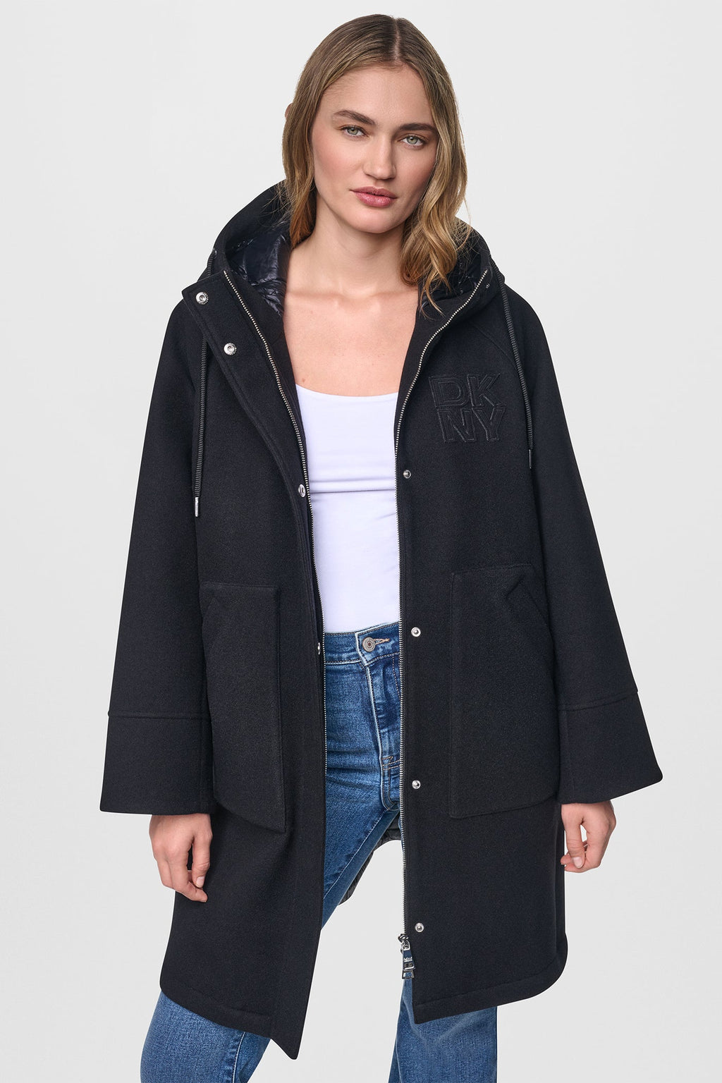 MIX MEDIA HOODED JACKET