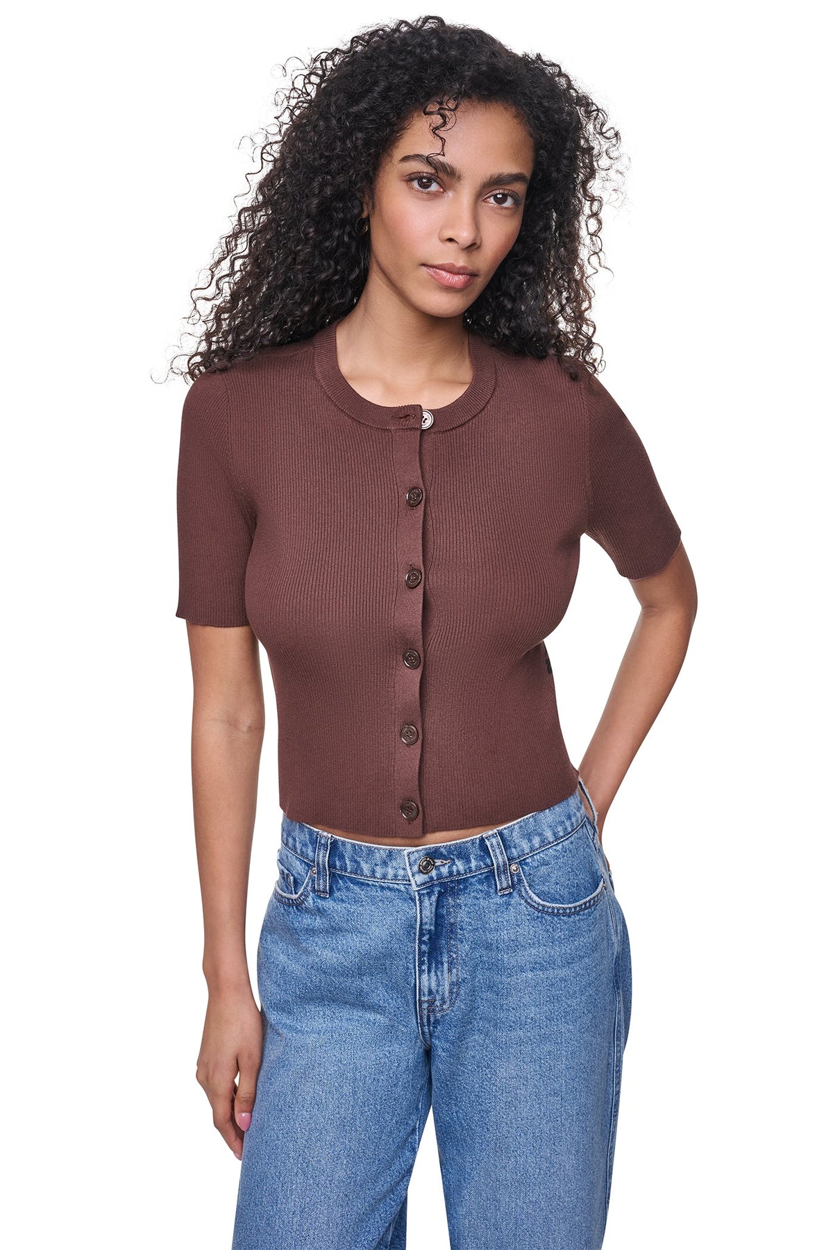 LOGO BUTTON CARDIGAN