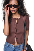 LOGO BUTTON CARDIGAN