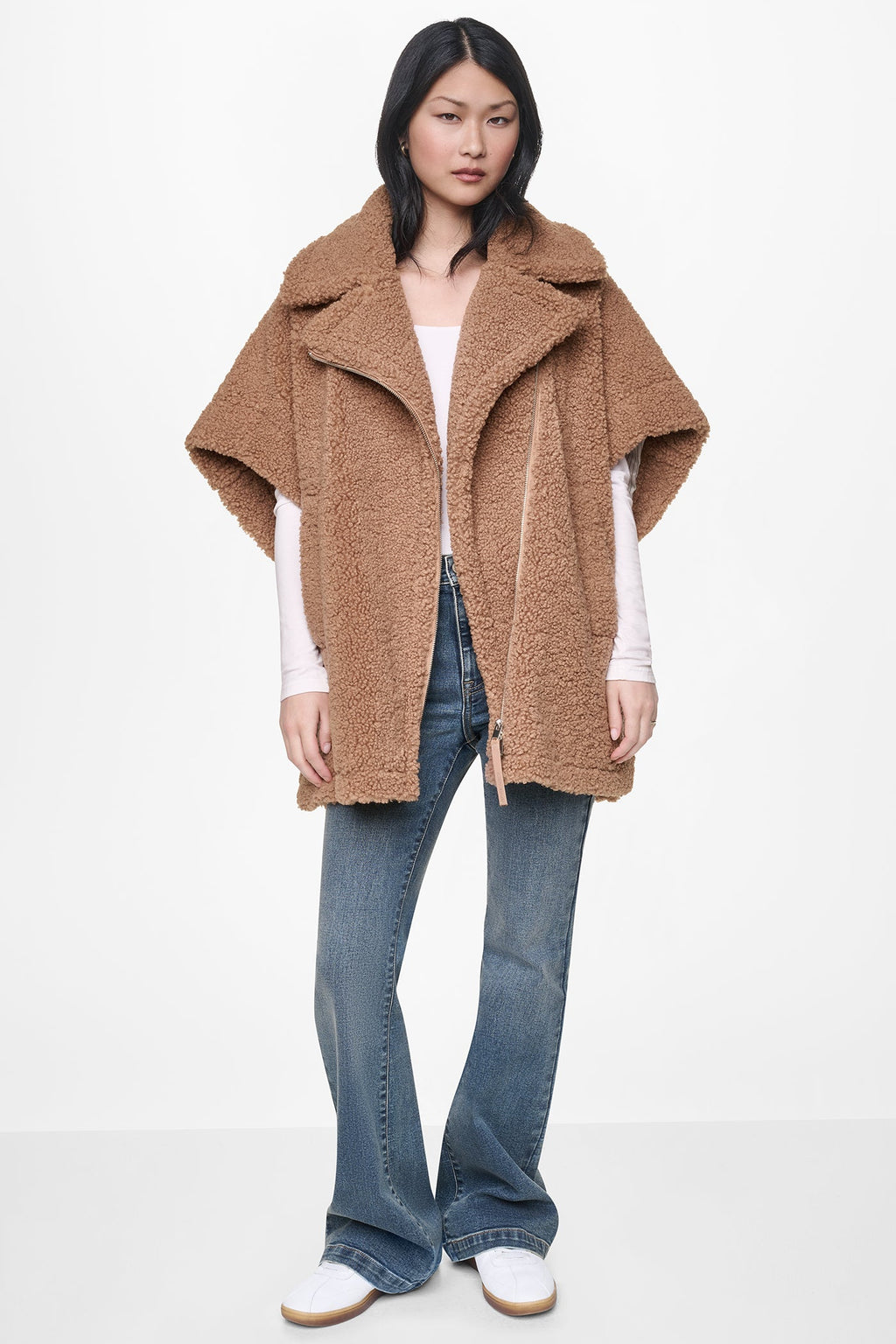 ASYMMETRICAL SHERPA PONCHO