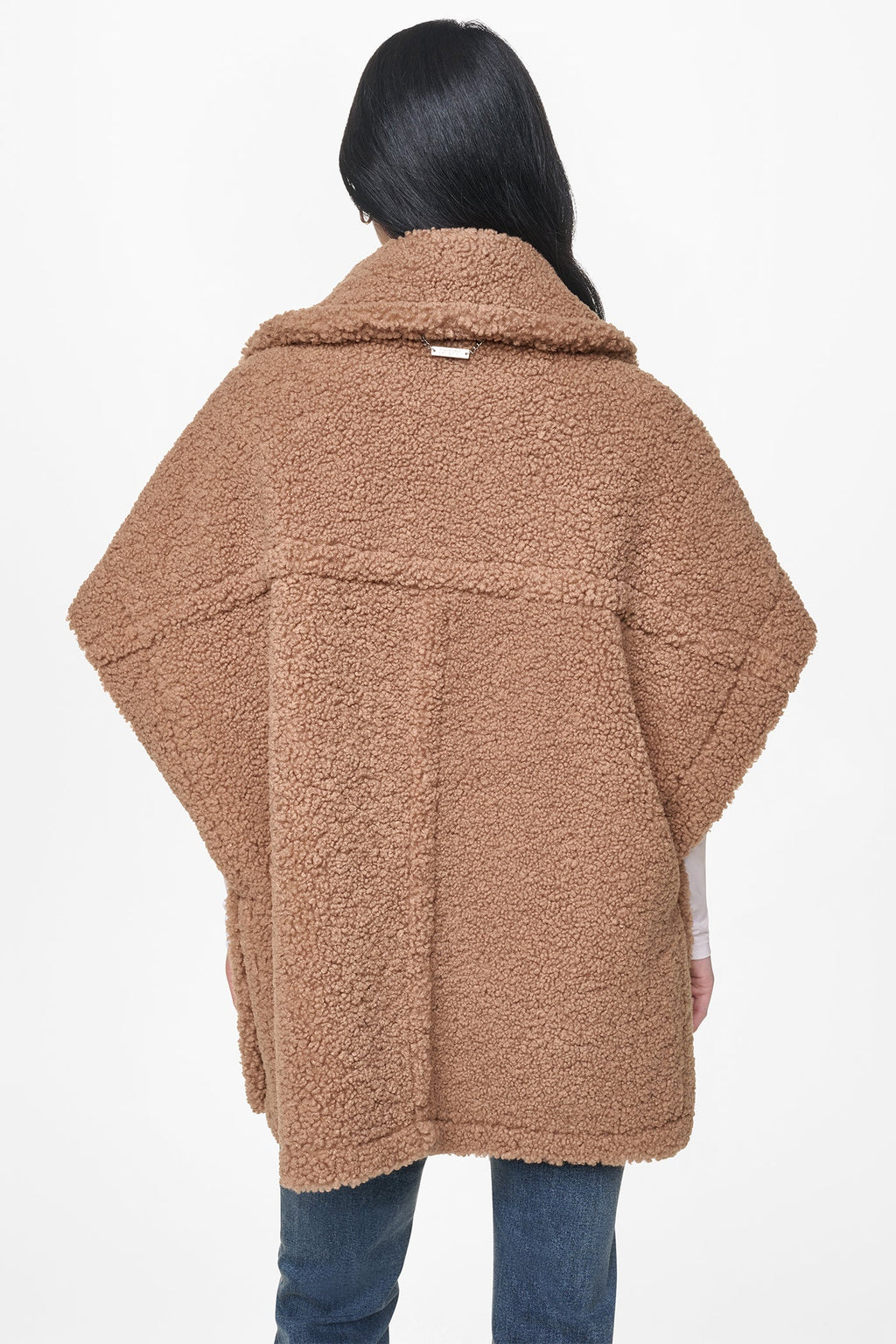 ASYMMETRICAL SHERPA PONCHO