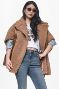 ASYMMETRICAL SHERPA PONCHO