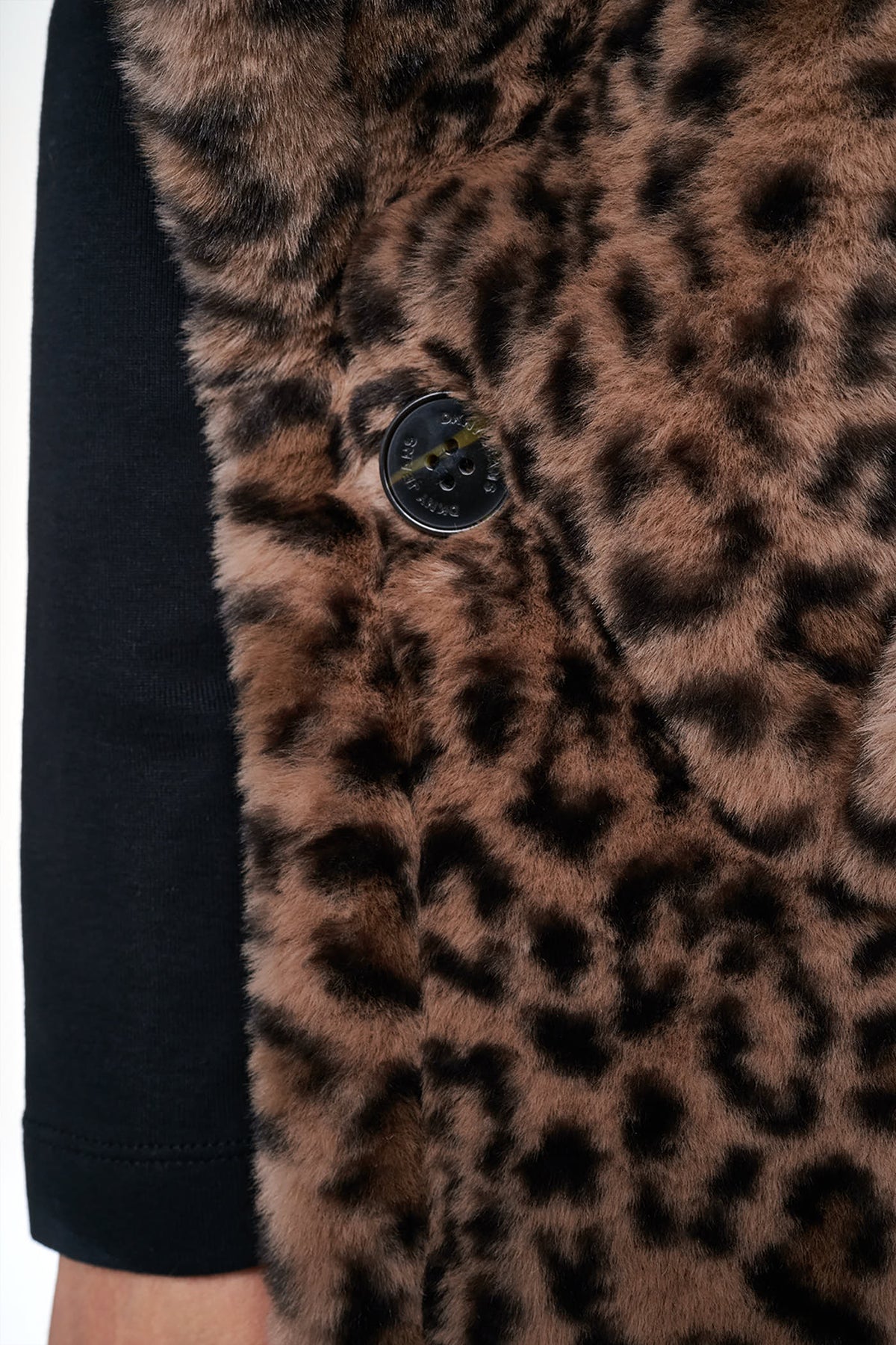 ASYMMETRICAL FAUX FUR PONCHO