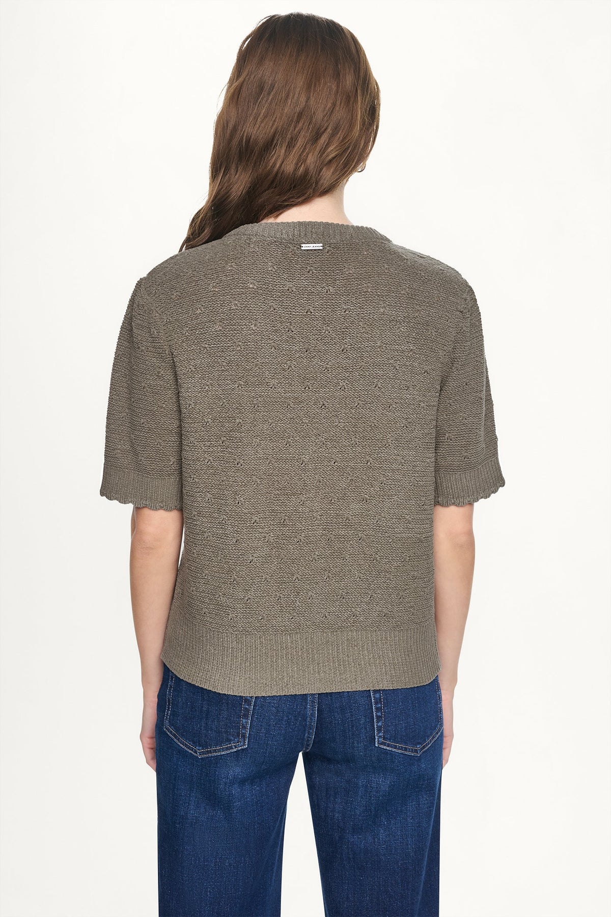 ELBOW SLEEVE CHENILLE CARDIGAN