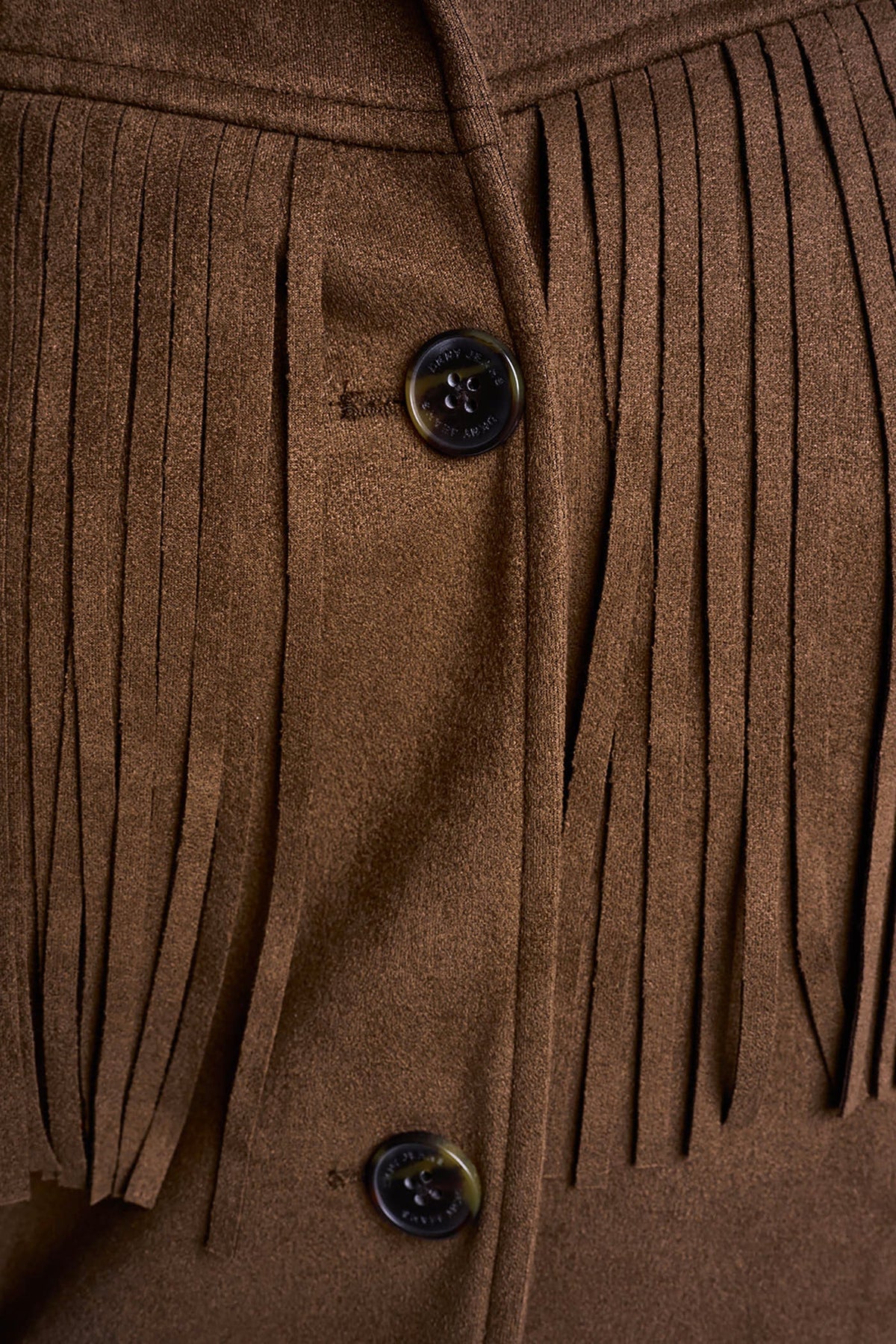 FAUX SUEDE FRINGE JACKET
