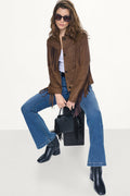 FAUX SUEDE FRINGE JACKET
