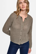 OPEN STITCH CHENILLE CARDIGAN